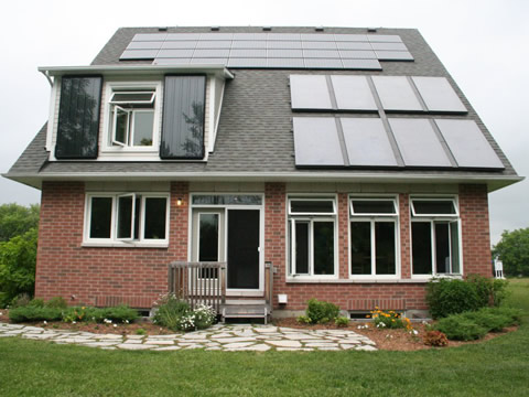House with solar panels