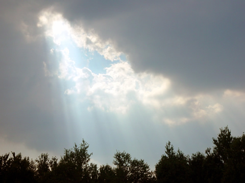 sunlight through clouds